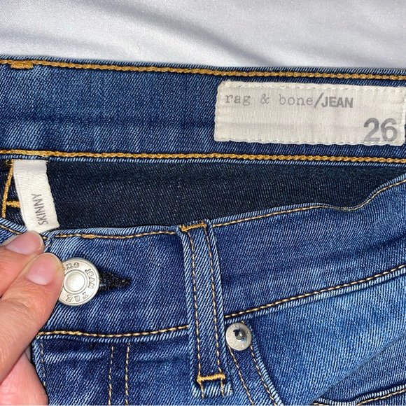 Rag & Bone Blue Stretchy Skinny Jeans - Picture 2 of 8